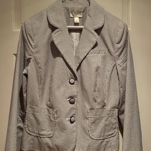 LOFT Seersucker Stripe Blazer